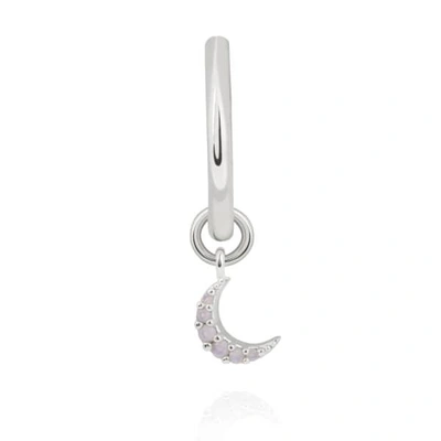 Shop Astrid & Miyu Mystic Moon Pendant Earrings In Silver