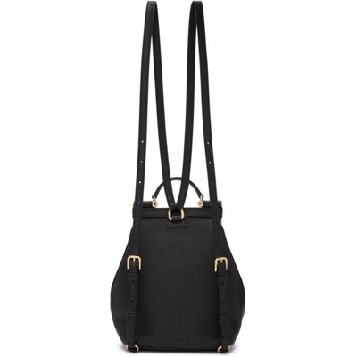 Shop Dolce & Gabbana Black Small Sicily Backpack In 80999 Black