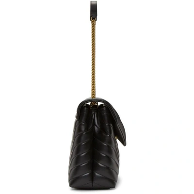 Shop Saint Laurent Black Medium Loulou Bag In 1000 Black