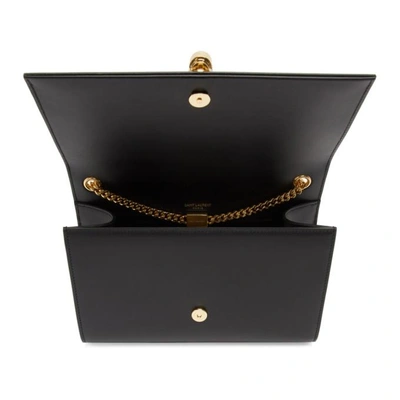 Shop Saint Laurent Black Medium Kate Tassel Chain Bag In 1000 Black