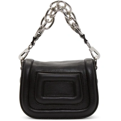 Shop Pierre Hardy Black Micro Chain Bag In Black-silve
