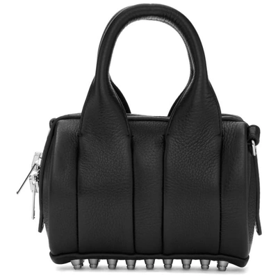 Shop Alexander Wang Black Leather Baby Rockie Bag In 001 Black