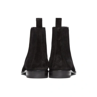 Shop Saint Laurent Black Suede Dare Chelsea Boots In 1000 Black