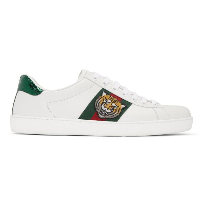 gucci ace embroidered sneaker tiger