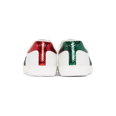 Gucci Ace Embroidered Tiger Sneakers In White | ModeSens