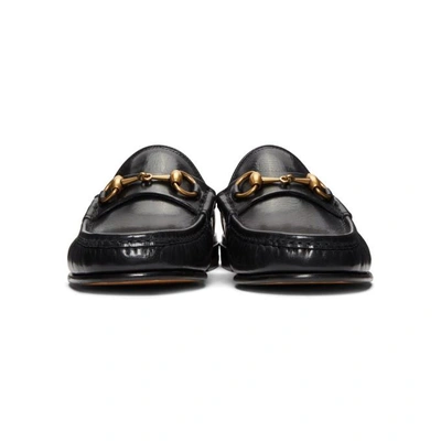 Shop Gucci Black Slip-on Roos Loafers In 1000 Nero