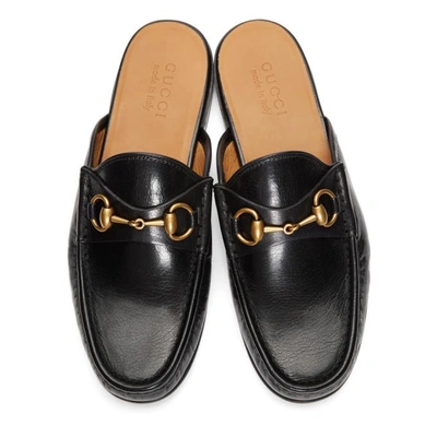 Shop Gucci Black Slip-on Roos Loafers In 1000 Nero