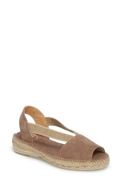 Shop Toni Pons Ella Espadrille Sandal In Taupe Suede