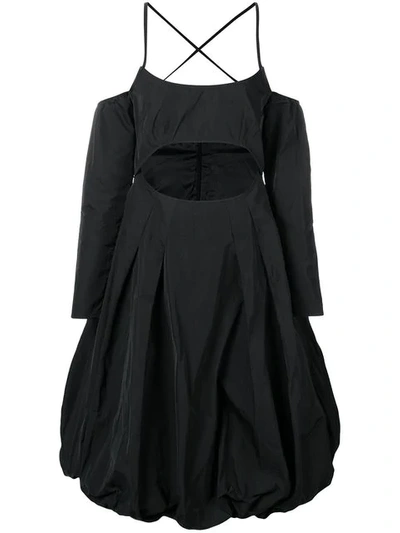 Shop Marques' Almeida Flared Loose Dress In Black