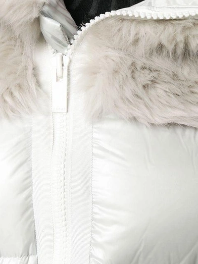 Shop Sacai Padded Winter Jacket In Neutrals