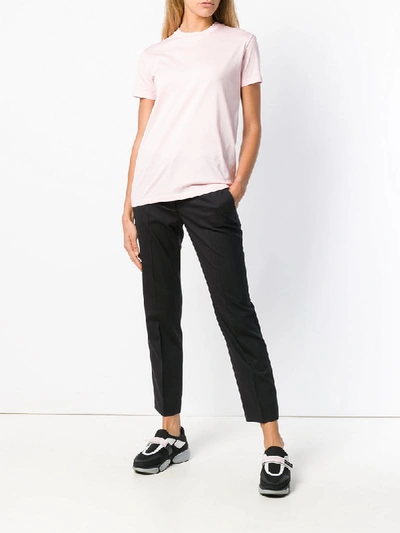 Shop Prada Slim Fit T-shirt - Pink & Purple