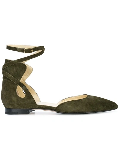 Shop Sarah Flint Hannah Ballerinas In Green