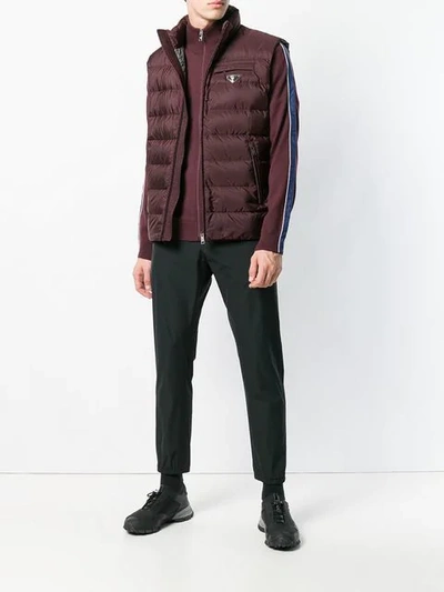 padded gabardine gilet