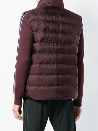 padded gabardine gilet