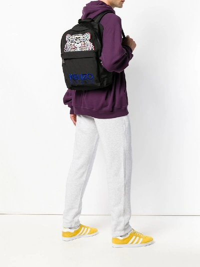 Shop Kenzo Tiger Canvas Backpack In Black