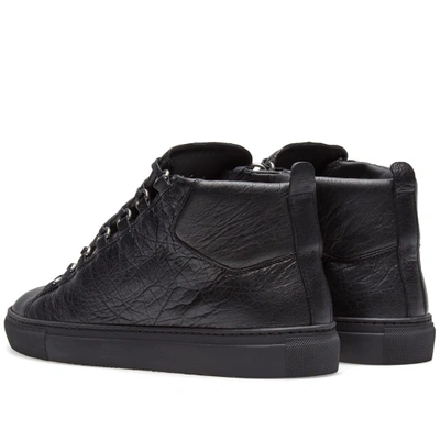 ornament Piping Opmærksom Balenciaga Arena Grained Leather Trainers In Black | ModeSens