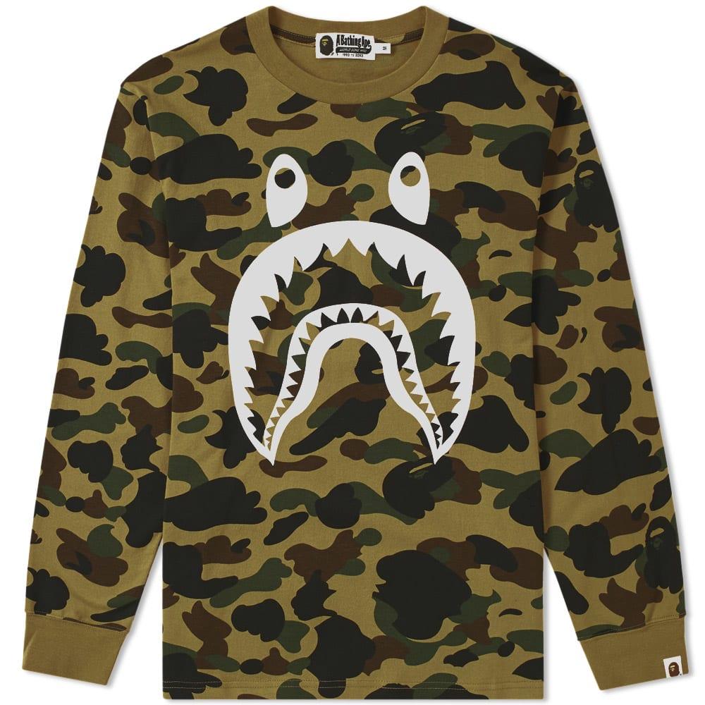a bathing ape shark tee