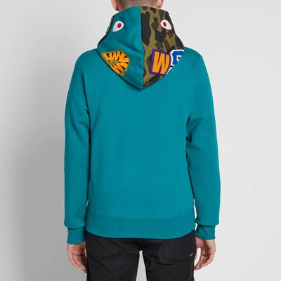 Shop A Bathing Ape Shark Full Zip Hoody In Blue