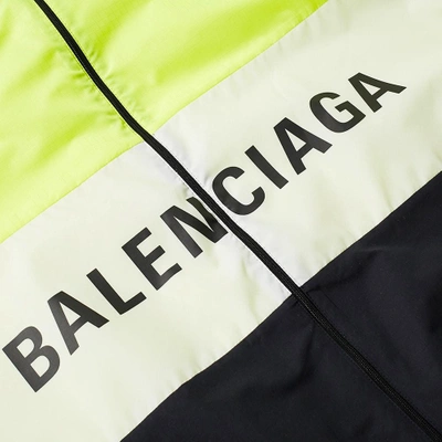 Shop Balenciaga Logo Track Jacket In Yellow