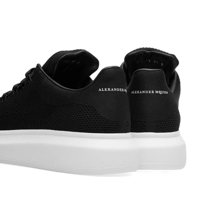 Shop Alexander Mcqueen Wedge Sole Knit Sneaker In Black