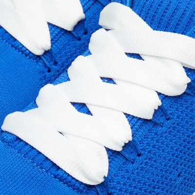 Shop Alexander Mcqueen Wedge Sole Knit Sneaker In Blue