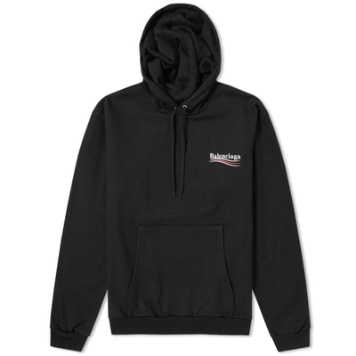 Balenciaga Political Campaign Logo Hoody In Black | ModeSens