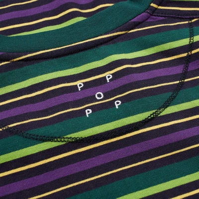 Shop Pop Trading Company Pop Trading Company Long Sleeve Stripe Tee In Green