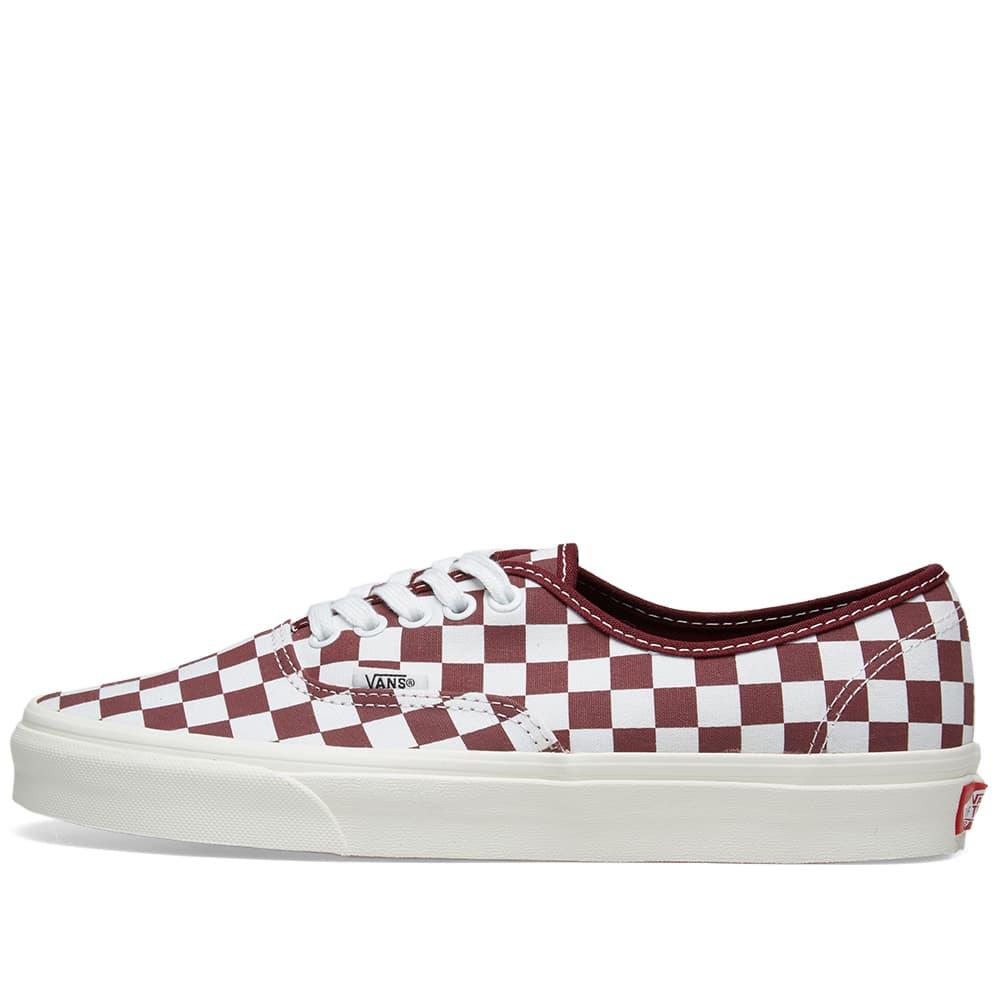 vans checkerboard burgundy