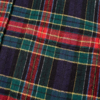 Shop Portuguese Flannel Scotch Button Down Check Shirt In Red
