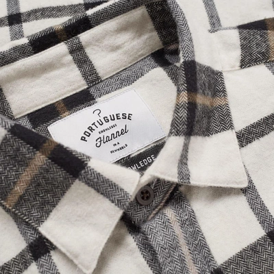 Shop Portuguese Flannel Marco Check Overshirt In Neutrals
