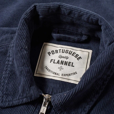 Shop Portuguese Flannel Fecho Corduroy Zip Shirt Jacket In Blue