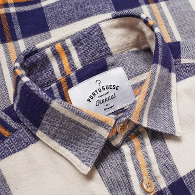 Shop Portuguese Flannel Woodstock Check Shirt In Neutrals