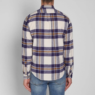 Shop Portuguese Flannel Woodstock Check Shirt In Neutrals