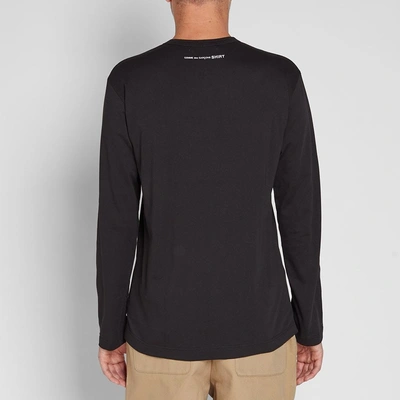 Shop Comme Des Garçons Shirt Comme Des Garcons Shirt Long Sleeve Classic Logo Tee In Black