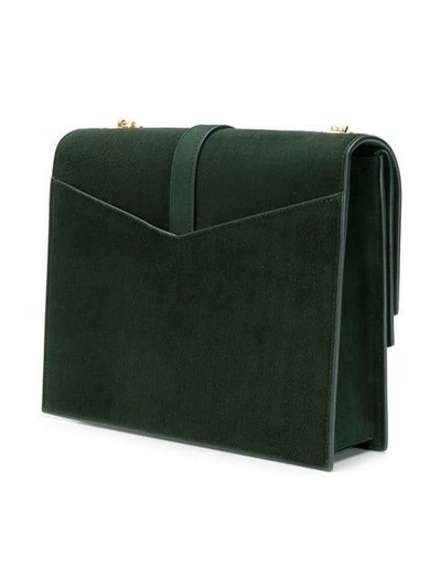 Shop Saint Laurent Monogram Collège Shoulder Bag In Green