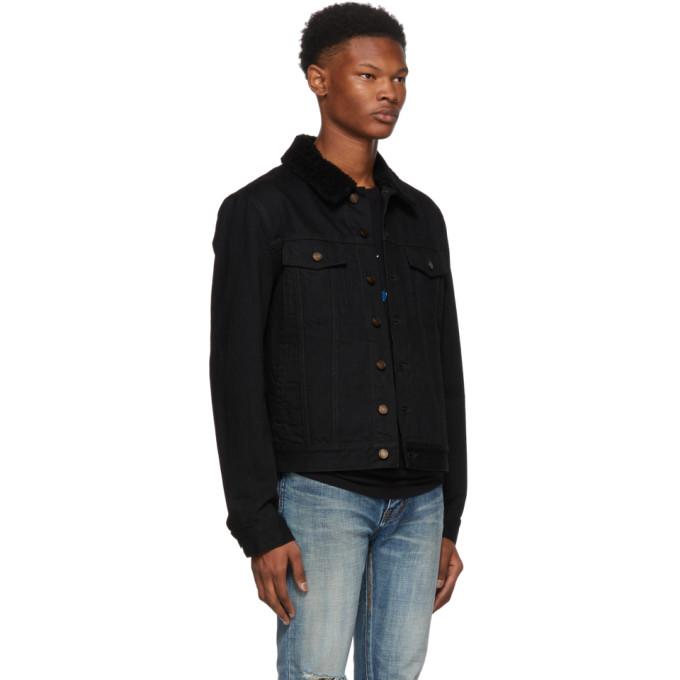 ysl black denim jacket