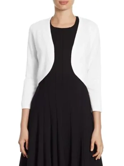 Shop Saks Fifth Avenue Collection Cropped Cashmere Bolero In Snow