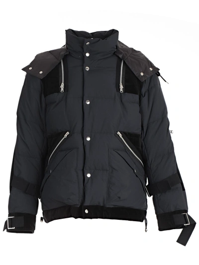 Shop Sacai Zipped Padded Jacket In Black