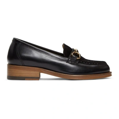 Shop Apc A.p.c. Black Diana Loafers In Lzz Noir