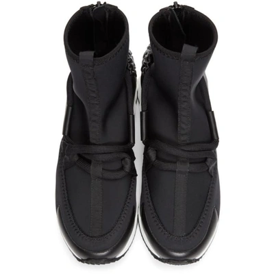 Shop Pierre Hardy Black Comet Trek Up Sock Sneaker
