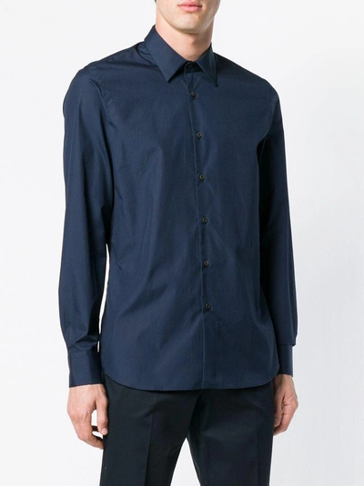 Shop Prada Slim Fit Shirt - Blue