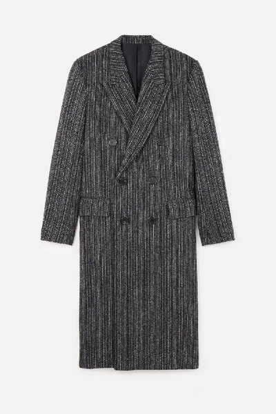 Shop Ami Alexandre Mattiussi Double Breasted Long Coat In Black