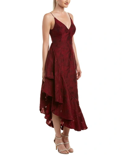 Shop C/meo Collective Collective Jacquard Midi Dress In Red