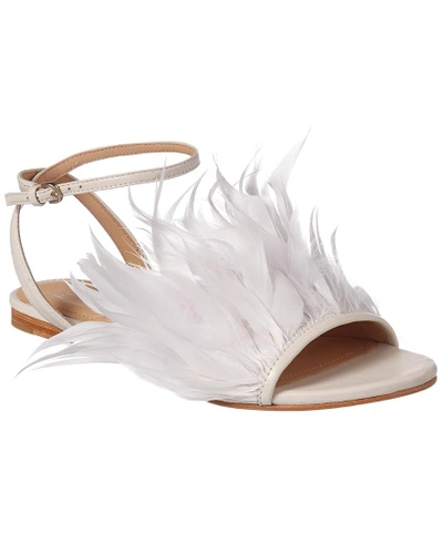 Shop Pour La Victoire Layla Leather Sandal In White