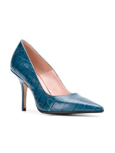 Shop Anna F . Scale Pumps - Blue