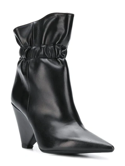 Shop Anna F Cone Heel Ankle Boots In Black