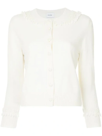 Shop Barrie Romantic Timeless Cashmere Cardigan - White