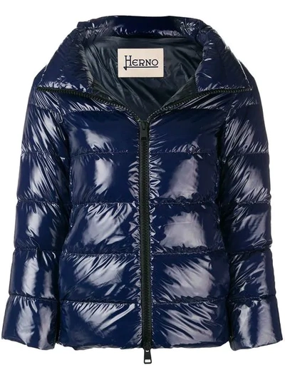 Shop Herno Padded Jacket - Blue