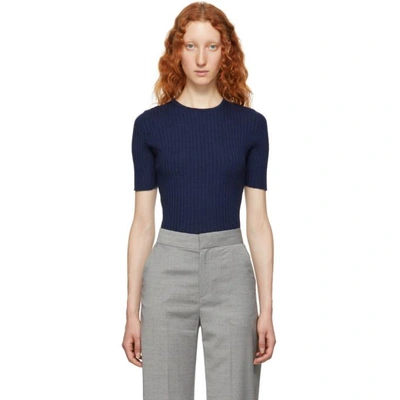 Shop Victoria Beckham Blue Cashmere Sweater In Corn Blu Me