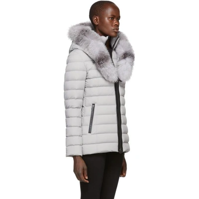 Shop Mackage Grey Kadalina-x Lightweight Down Jacket